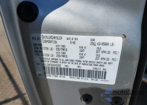 2002 Jeep Liberty Limited Edition from USA, damaged, VIN 1J4GL58K92W346292